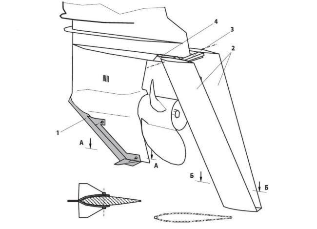 Защита винта лодочного мотора.