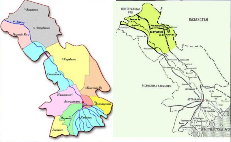 Карта рек Астраханской области: ко местам рыбной ловли