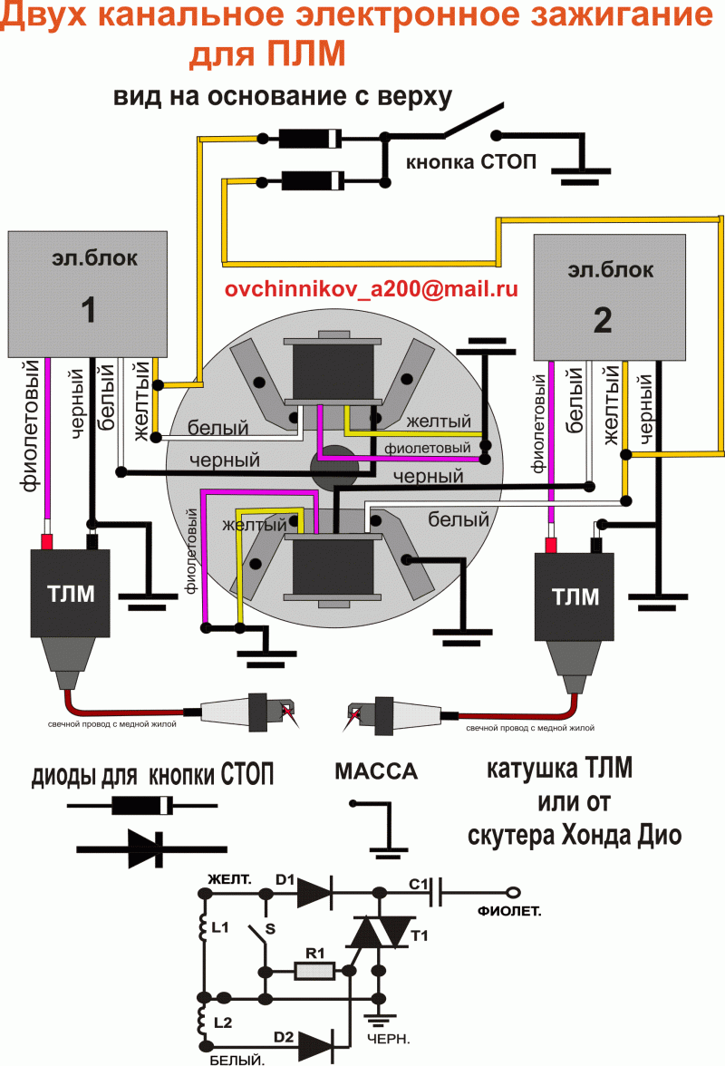 Схема подключения зажигания мб 22